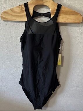 summersalt Black One-Piece Swimsuit with Mesh Back
